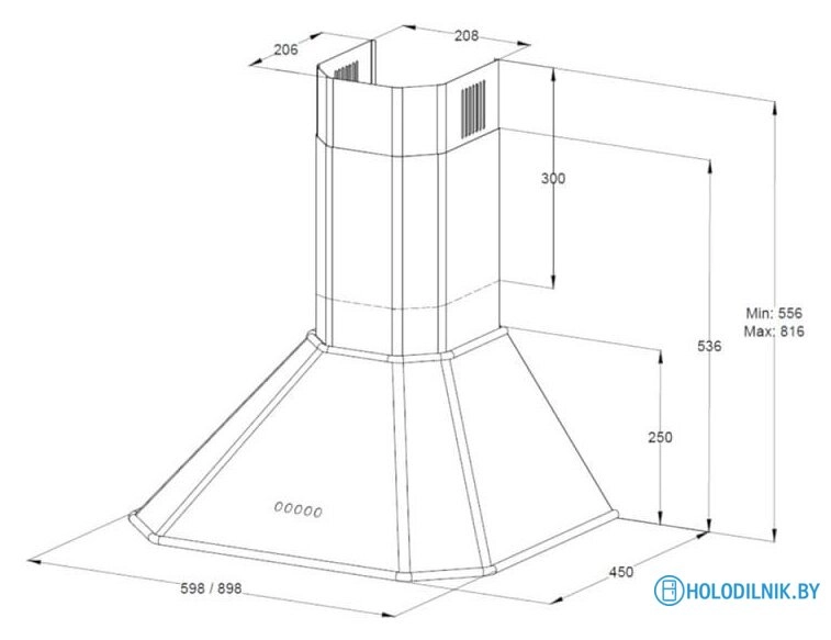 Кухонная вытяжка Korting KHC 6839 RB