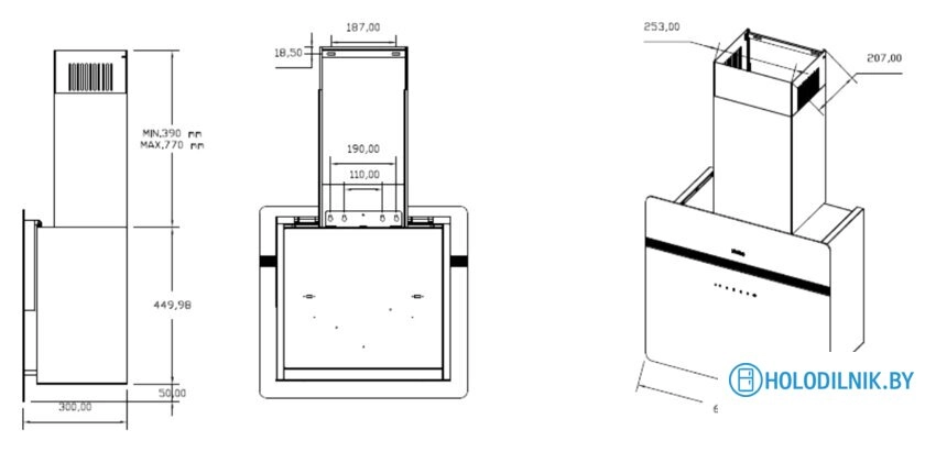 Кухонная вытяжка Korting KHC 69131 GCN