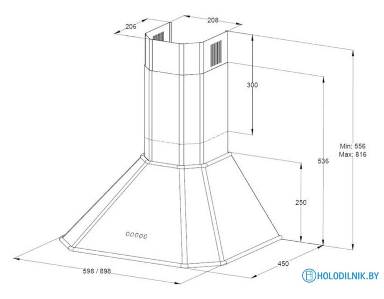 Кухонная вытяжка Korting KHC 9839 X
