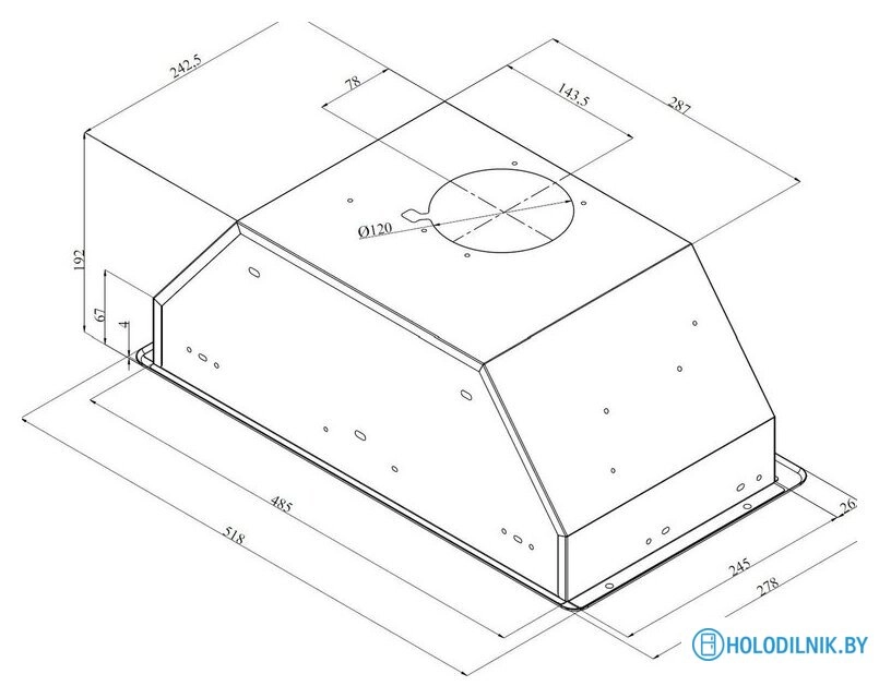 Кухонная вытяжка Korting KHI 6393 W