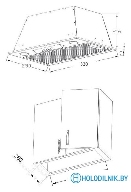 Кухонная вытяжка Korting KHI 6530 W