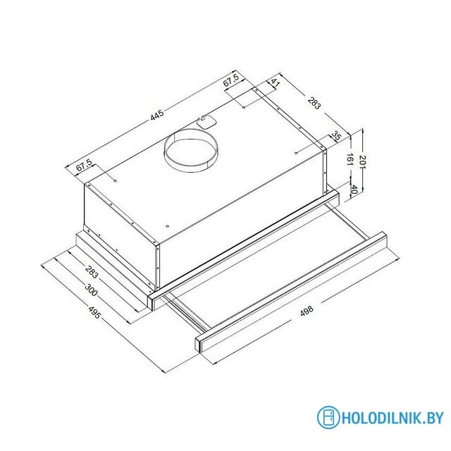 Кухонная вытяжка Korting KHP 5512 GW
