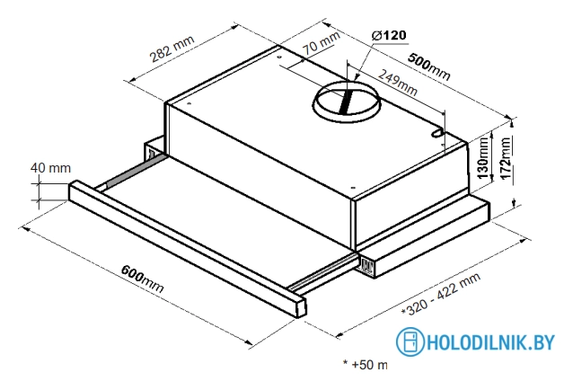 Кухонная вытяжка Korting KHP 6617 GB