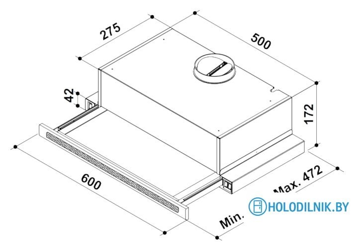 Кухонная вытяжка Korting KHP 6637 GWX
