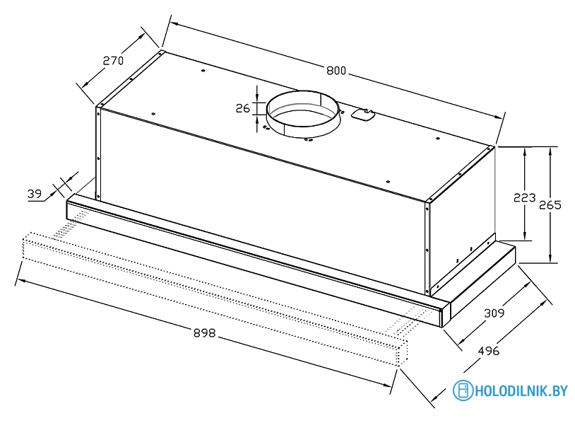 Кухонная вытяжка Korting KHP 9815 GW