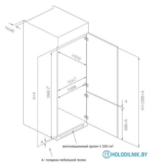 Холодильник Korting KSI 19755 CFNF