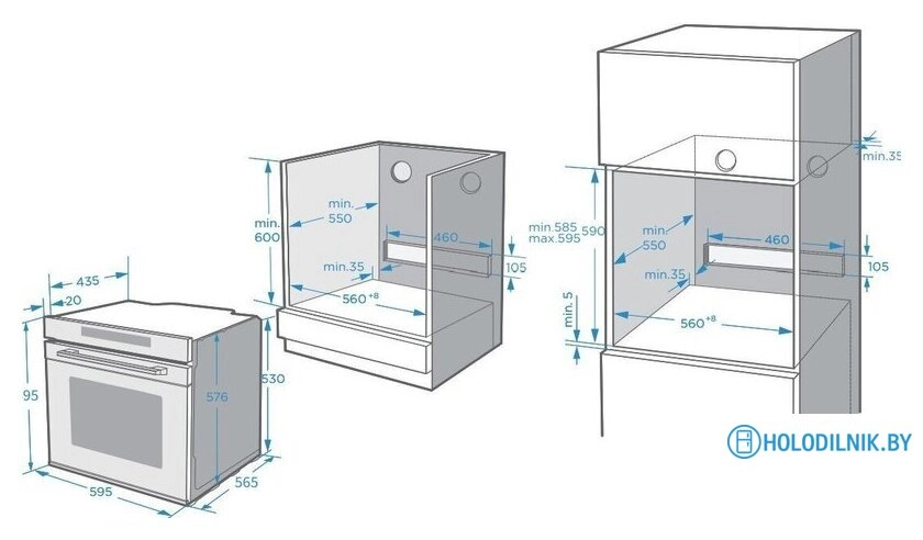 Электрический духовой шкаф Korting OKB 1331 S GBXGr