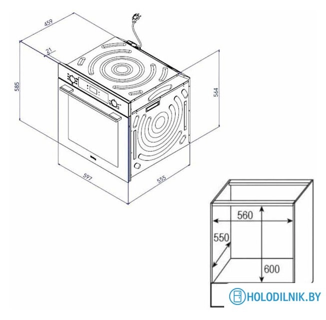 Электрический духовой шкаф Korting OKB 4701 CNRN