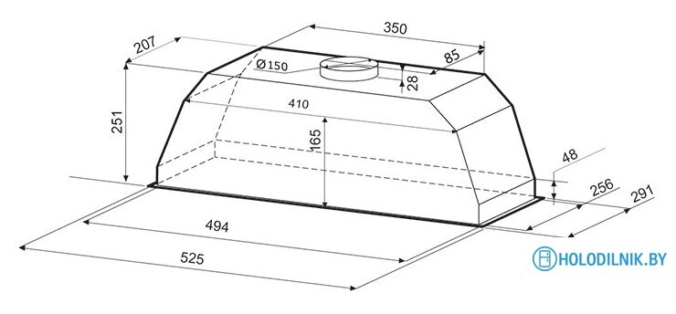 Кухонная вытяжка Krona Ameli 600 white S