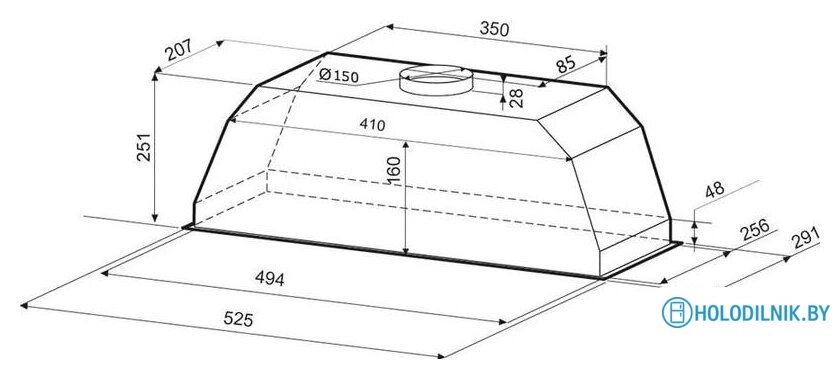 Кухонная вытяжка Krona Asta 600 PB (нержавеющая сталь)