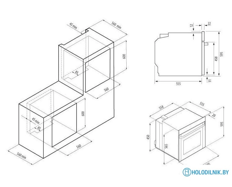 Электрический духовой шкаф Krona Belcanto 60 IX
