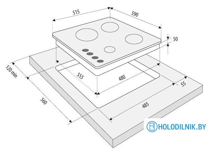 Варочная панель Krona Calore 60 BL