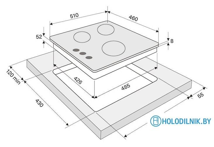 Варочная панель Krona Cortesia 45 BL