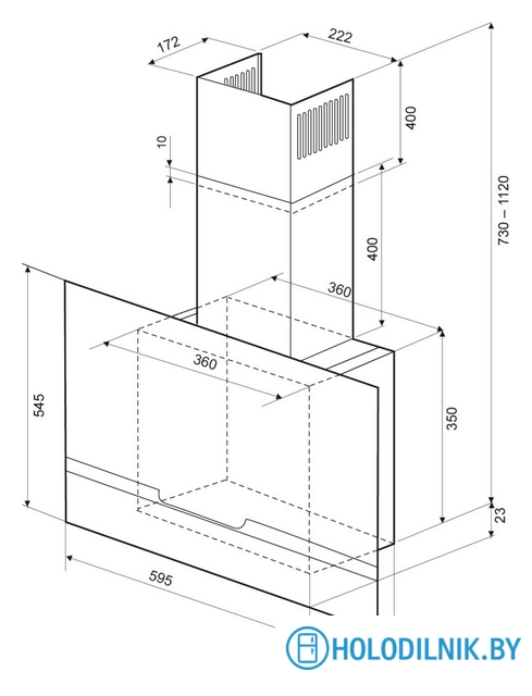 Кухонная вытяжка Krona Domenika 600 blackboard S