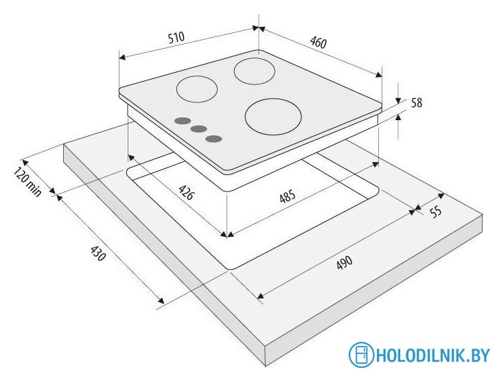 Варочная панель Krona Fiero 45 BL