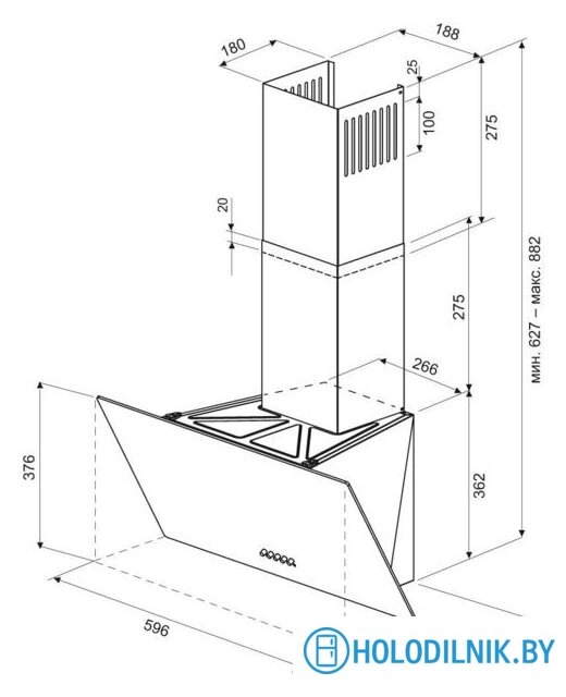 Кухонная вытяжка Krona Gabriele 600 S (белый)