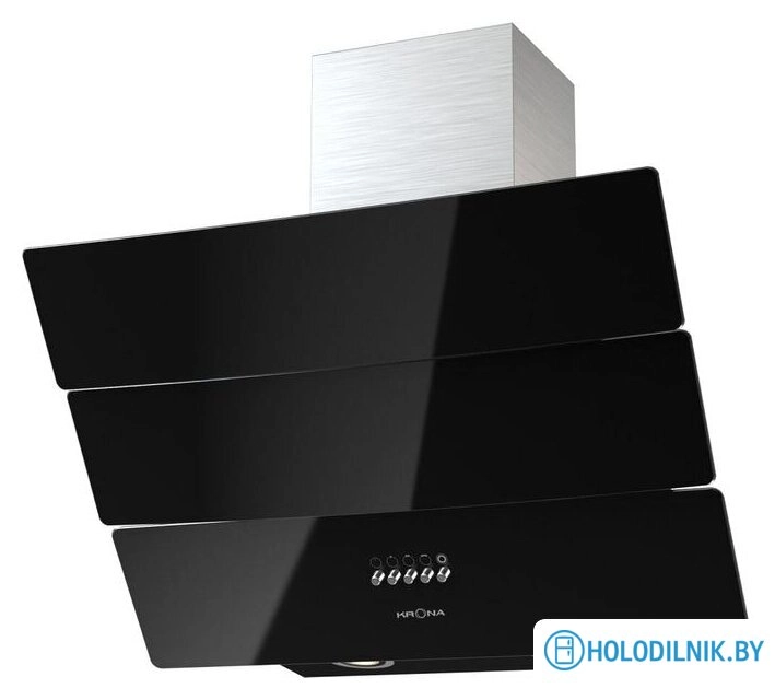 Кухонная вытяжка Krona Inga 600 push button (черный/нержавеющая сталь)