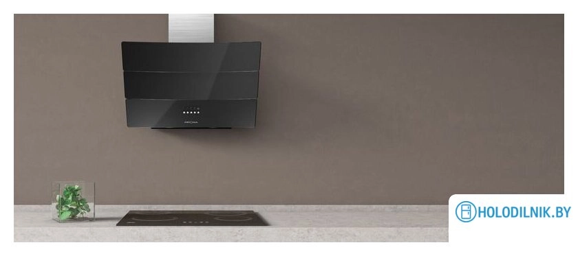 Кухонная вытяжка Krona Inga 600 push button (черный/нержавеющая сталь)