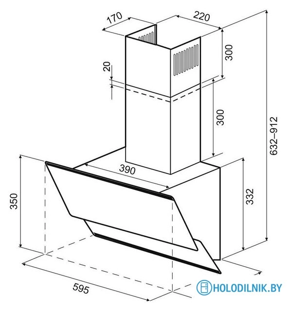 Кухонная вытяжка Krona Irma A 600 PB (черный)