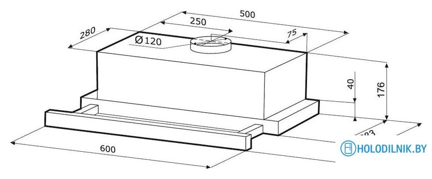 Кухонная вытяжка Krona Kamilla 600 Air 2 (белый)