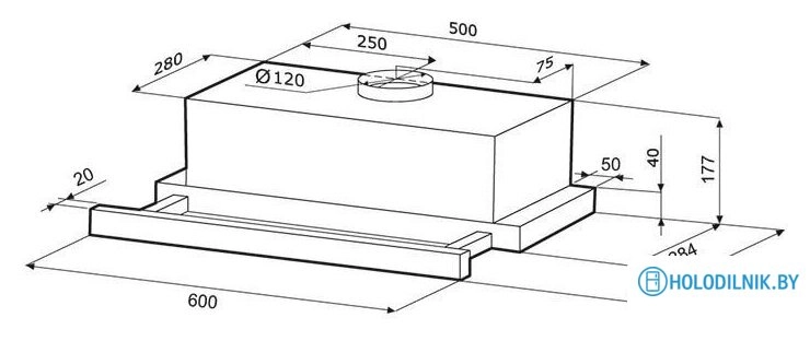 Кухонная вытяжка Krona Kamilla Evo 1 (нержавеющая сталь)