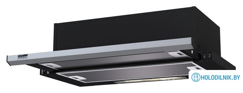 Кухонная вытяжка Krona Kamilla slim 600 black/inox (2 мотора)