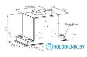 Кухонная вытяжка Krona Selina Glass 600 S (белый)