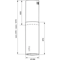 Кухонная вытяжка Krona Tina Isola 350 3P КА-00005639 (белый)