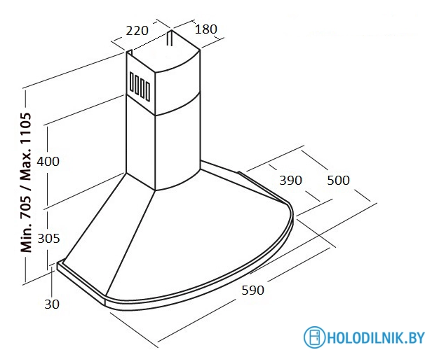 Кухонная вытяжка KUPPERSBERG Bona 60 C Bronze