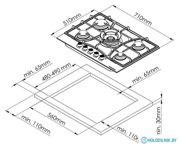 Варочная панель KUPPERSBERG FG 73 B