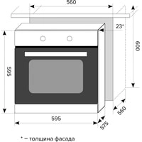 Электрический духовой шкаф LEX EDM 6070 C BL