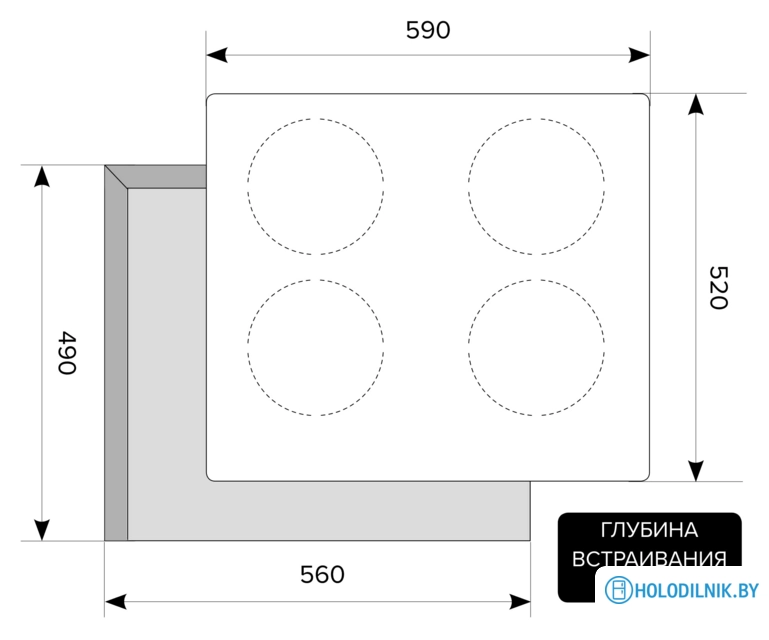Варочная панель LEX EVI 640 F BL