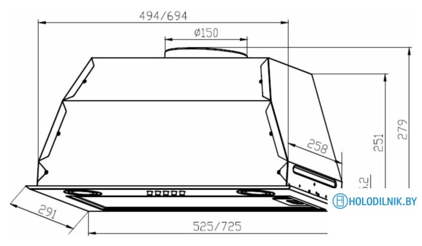 Кухонная вытяжка LEX GS Bloc P 600 (серый)