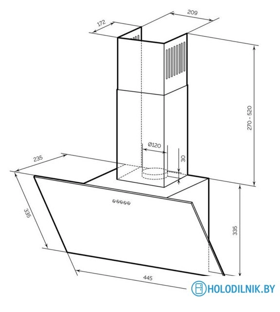 Кухонная вытяжка LEX Moza 450 (черный)