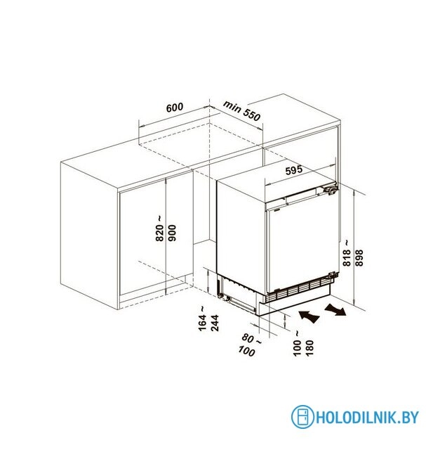 Однокамерный холодильник LEX RBI 103 DF