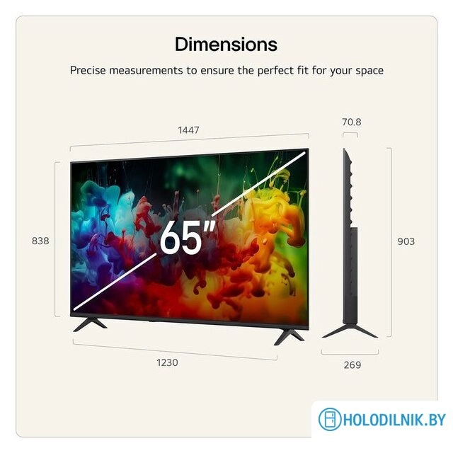 MiniLED телевизор LG QNED AI QNED72 65QNED72B6B