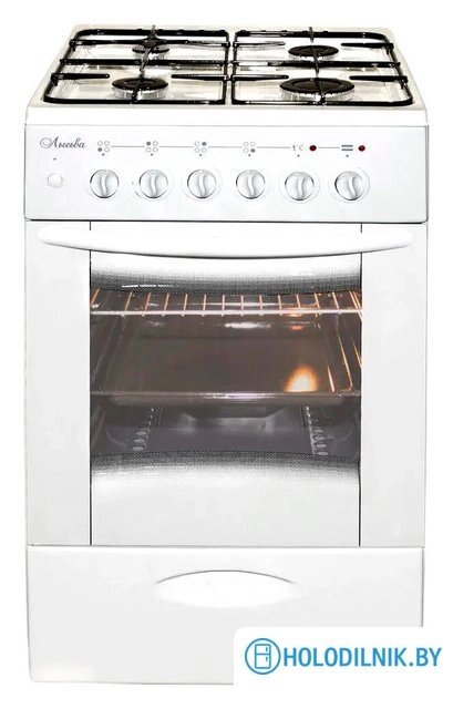 Кухонная плита Лысьва ЭГ 404 МС-2у (стеклянная крышка, решетка чугун, белый)