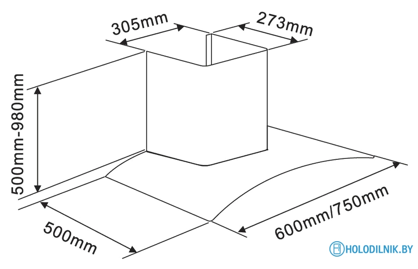 Кухонная вытяжка MAUNFELD Ancona PlusA 60 (нержавеющая сталь)