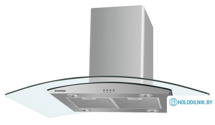 Кухонная вытяжка MAUNFELD Ancona PlusA Isla 90 (нержавеющая сталь/прозрачное стекло)