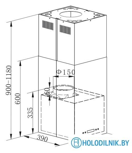 Кухонная вытяжка MAUNFELD Bath Light 35 (нержавеющая сталь)