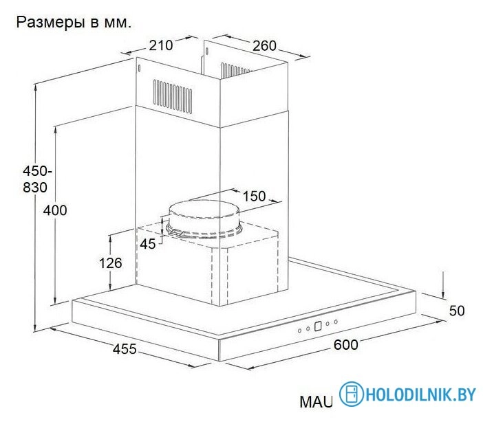 Кухонная вытяжка MAUNFELD Breeze 60 (черный)