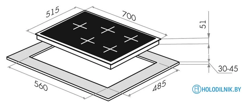 Варочная панель MAUNFELD EGHE.75.33CBG2.R/G