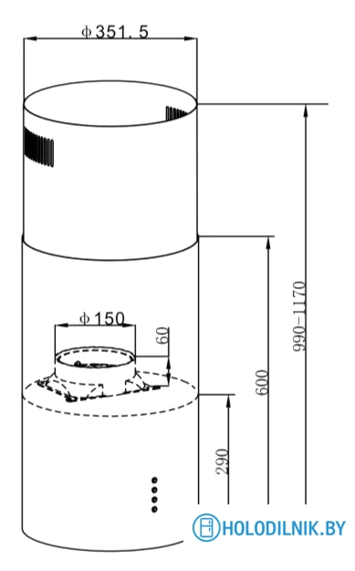 Кухонная вытяжка MAUNFELD Lee Light 35 (белый, в двух коробках)