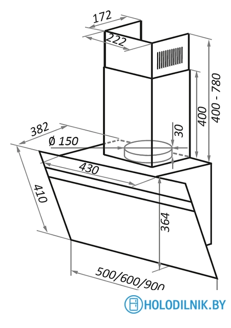 Кухонная вытяжка MAUNFELD Medway 60 (белый/сатин)