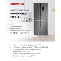 Четырёхдверный холодильник MAUNFELD MFF181NFB