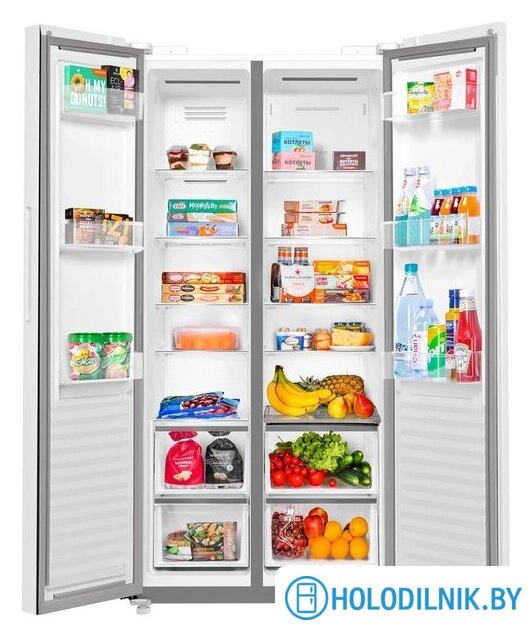 Холодильник side by side MAUNFELD MFF191NFPW