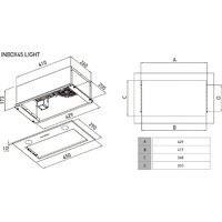 Кухонная вытяжка Meferi INBOX45WH Light