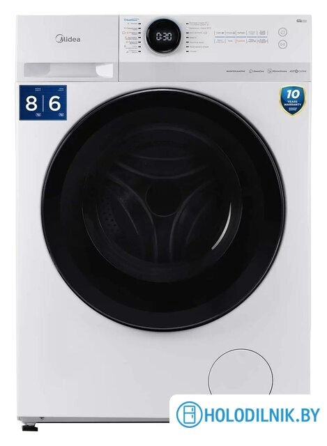 Стирально-сушильная машина Midea Lunar MF200D80WBS/W-RU