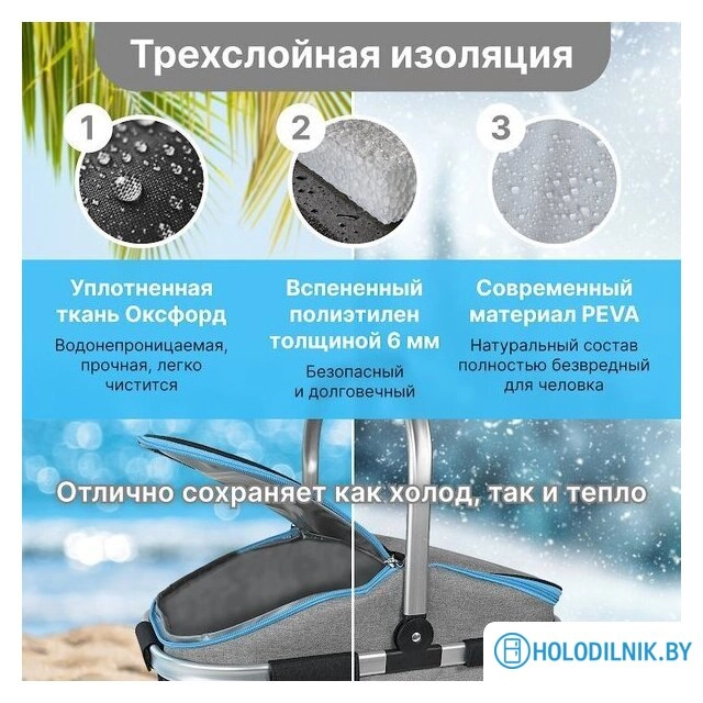 Термосумка Miru 9045 34.5л (черный/серый)