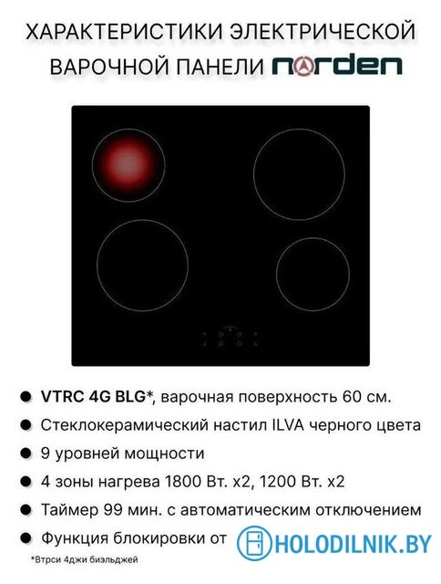 Варочная панель Norden VTRC 1 4G BLG